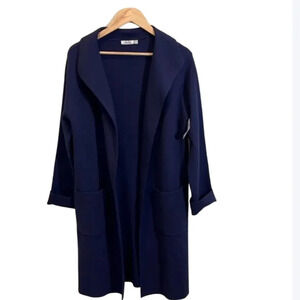 2bella open front cardigan marine blue xs/s
